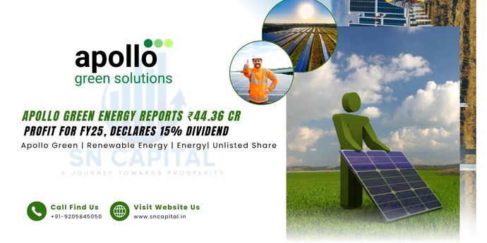 Apollo Green Energy Reports ₹44.36 Cr Profit for FY25, Declares 15% Dividend